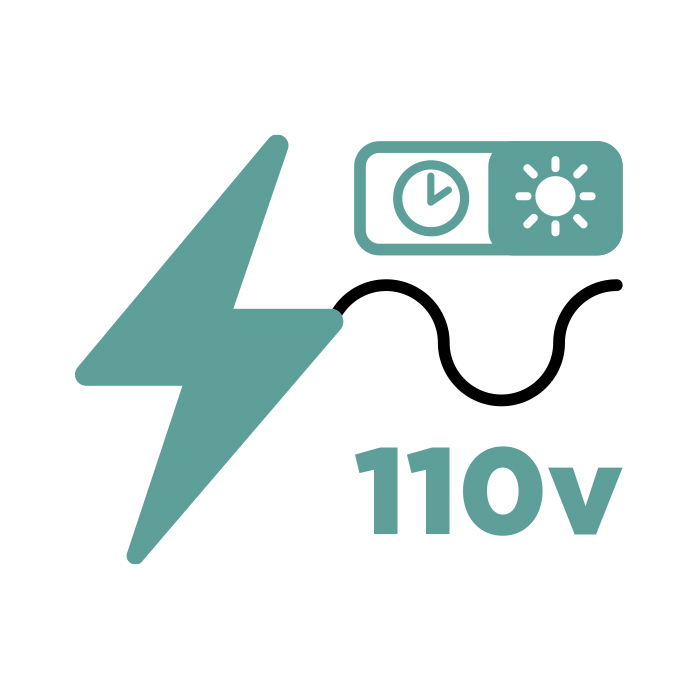 Consumo electrico monofásico a 110 volts (8:00 a 22:00 hrs.)