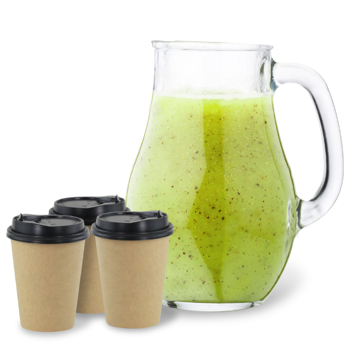 [PT00233] Jugo verde natural (2 Litros). Presentados en vasos biodegradables con su tapa